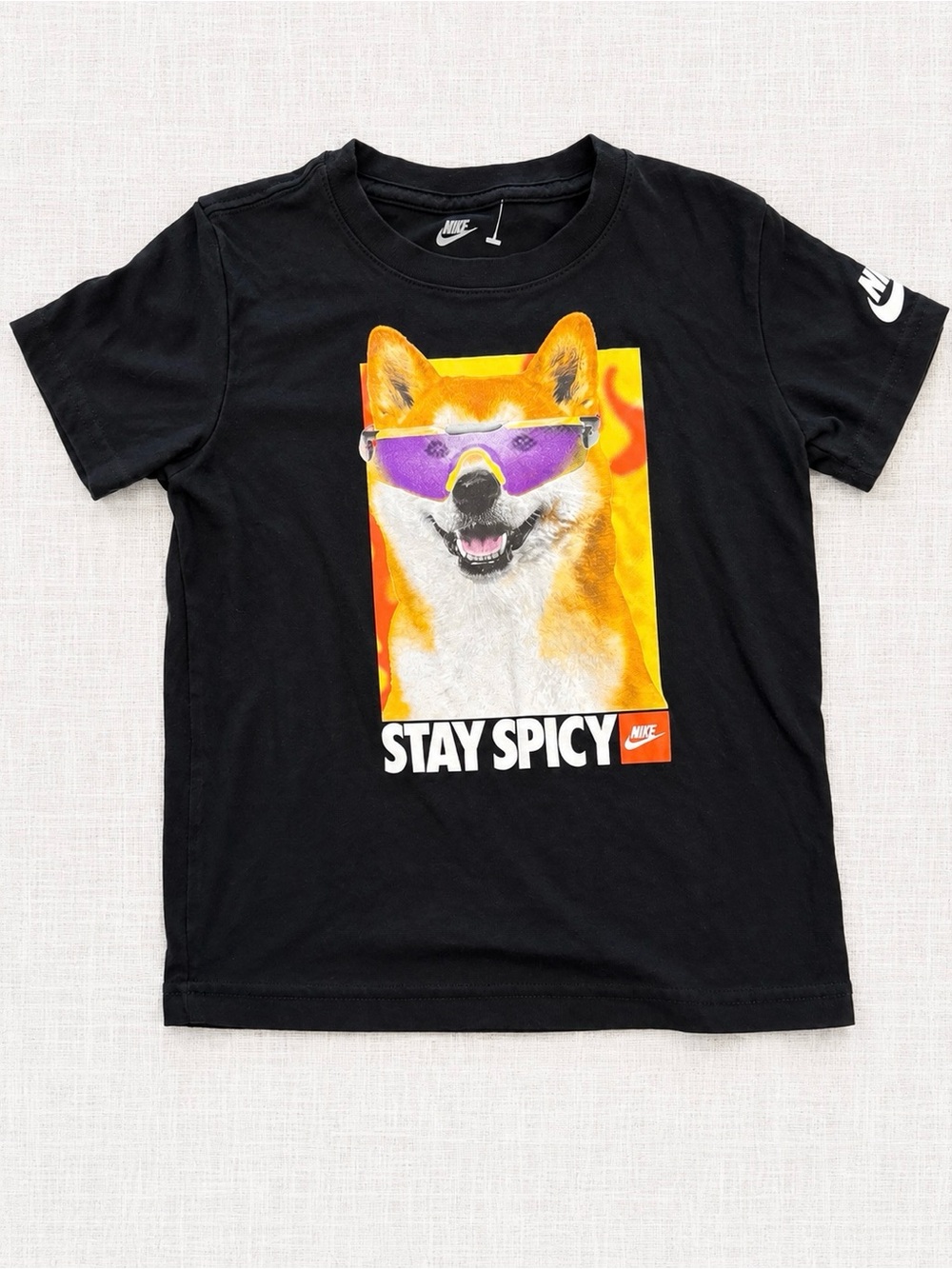 Nike Kids 'Stay Spicy' Black Graphic Tee